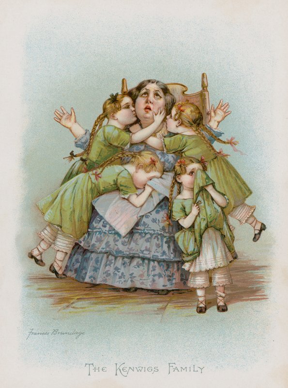 The Kenwigs Family (chromolitho) od Frances Brundage