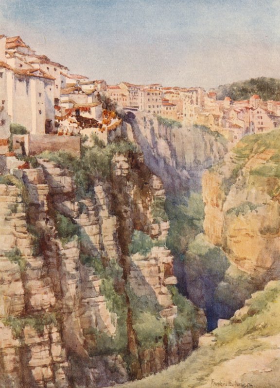 Rokle Roumel, Constantine (barevná litografie) od Frances Nesbitt