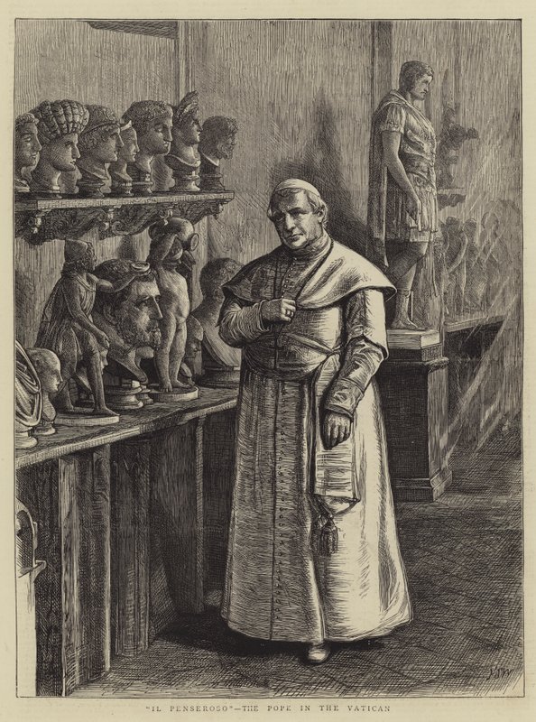 Řím, karnevalový kontrast, Il Penseroso, papež ve Vatikánu od Francis S. Walker