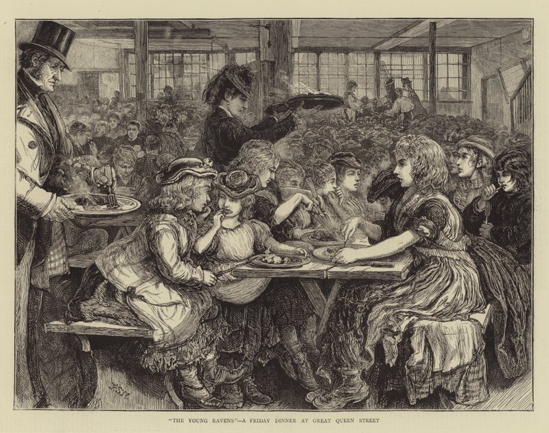 The Young Ravens, páteční večeře v Great Queen Street od Francis S. Walker