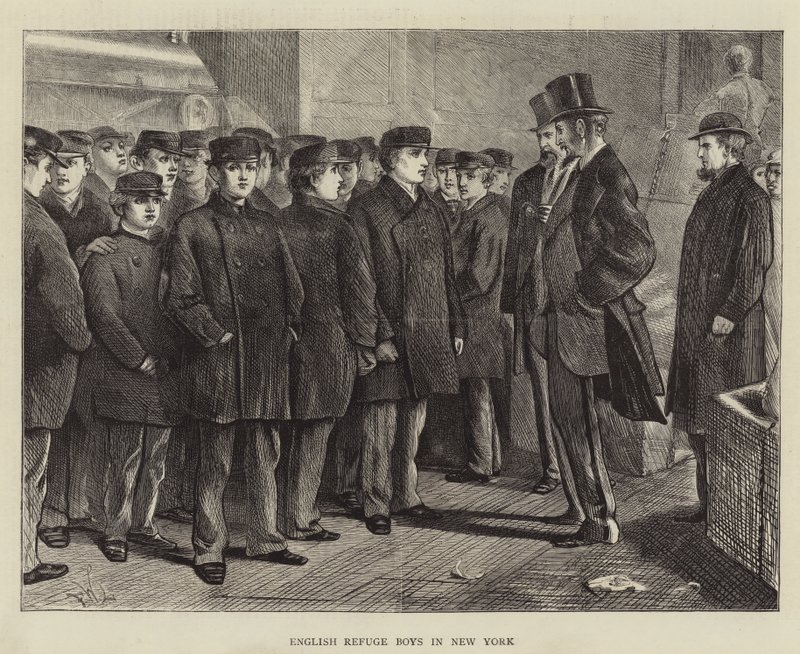 English Refuge Boys v New Yorku od Francis Wilfred Lawson