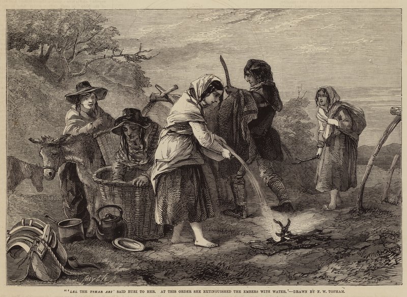 "Lel the Tshar Ari" řekla jí Euri, na tento rozkaz uhasila uhlíky vodou od Francis William Topham