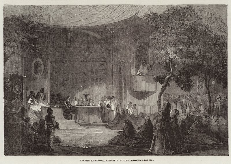 Španělská scéna od Francis William Topham