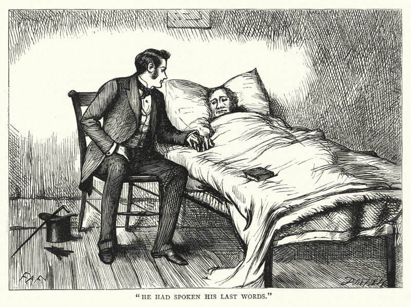 Ilustrace pro Velká očekávání od Charlese Dickense (rytina) od Francis Arthur Fraser