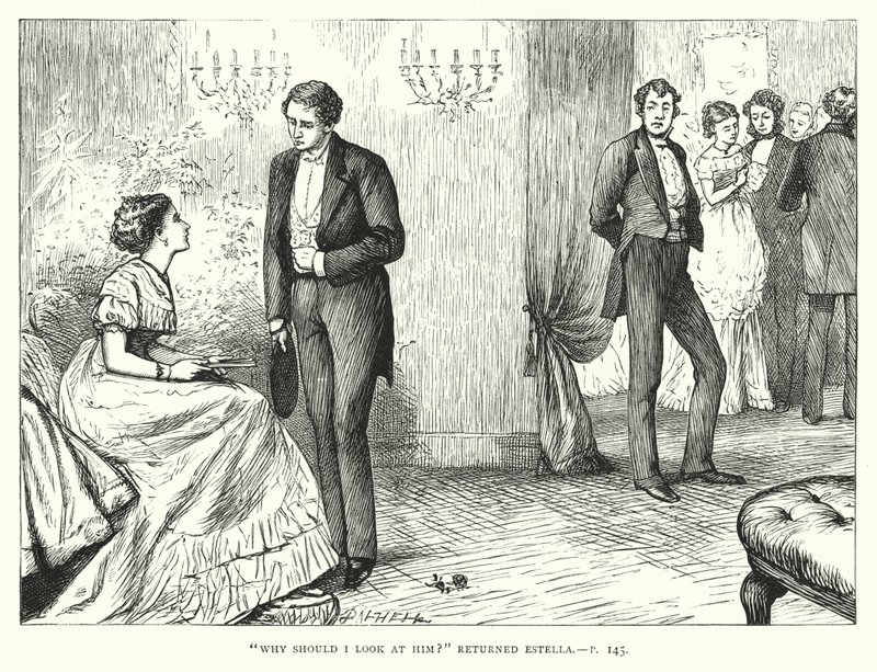 Ilustrace pro Velká očekávání od Charlese Dickense (rytina) od Francis Arthur Fraser
