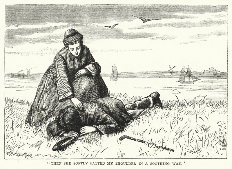 Ilustrace pro Velká očekávání od Charlese Dickense (rytina) od Francis Arthur Fraser