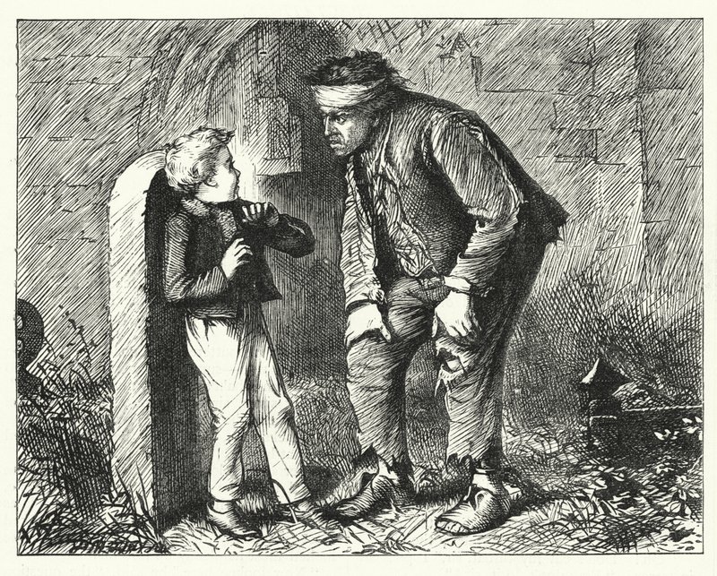 Ilustrace pro Velká očekávání od Charlese Dickense (rytina) od Francis Arthur Fraser
