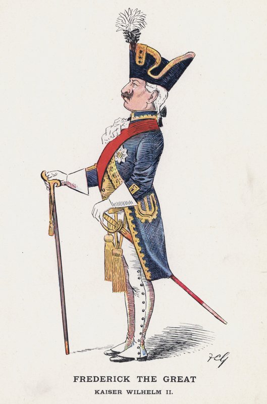 Frederick Veliký, Kaiser Wilhelm II (barevné lito) od Francis Carruthers Gould