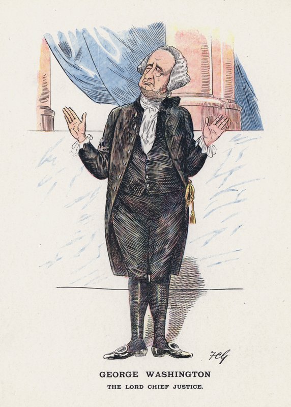 George Washington, vrchní soudce (barva lito) od Francis Carruthers Gould