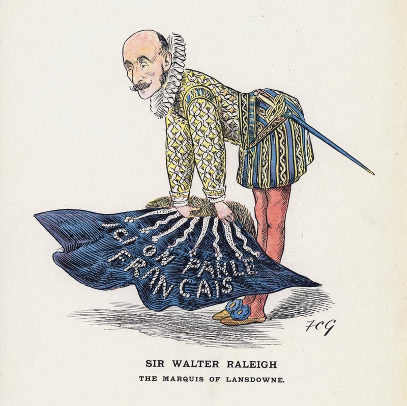 Sir Walter Raleigh, markýz z Lansdowne (barevné lito) od Francis Carruthers Gould