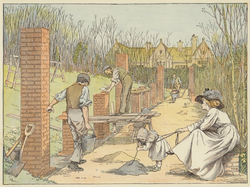 Stavitel (barevná litografie) od Francis Donkin Bedford