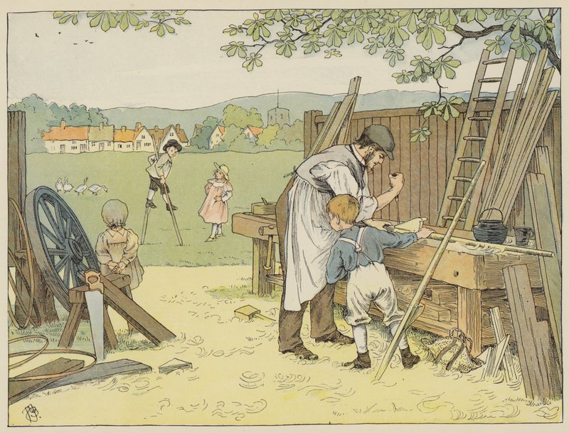 Tesař (barevná litografie) od Francis Donkin Bedford