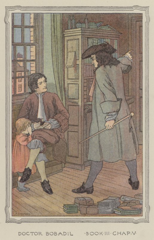 Ilustrace k knize The History of Henry Esmond (barevná litografie) od Francis Donkin Bedford