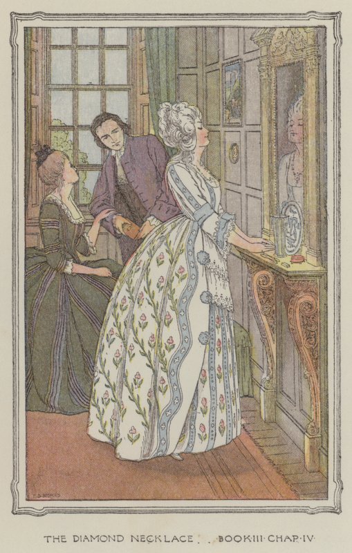 Ilustrace k knize The History of Henry Esmond (barevná litografie) od Francis Donkin Bedford