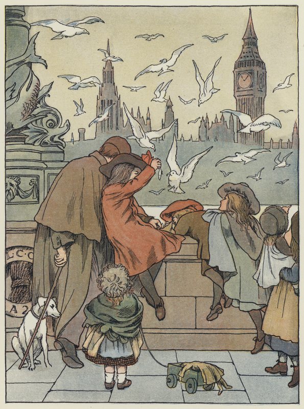 Londýn: (barevná litografie) od Francis Donkin Bedford