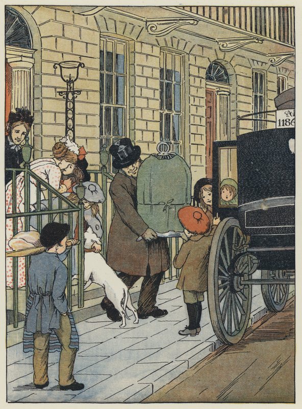 Londýn: Směrem domů! (barevná litografie) od Francis Donkin Bedford