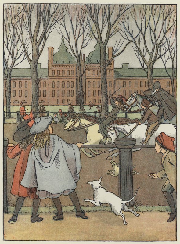 Londýn: Rotten Row (barevná litografie) od Francis Donkin Bedford