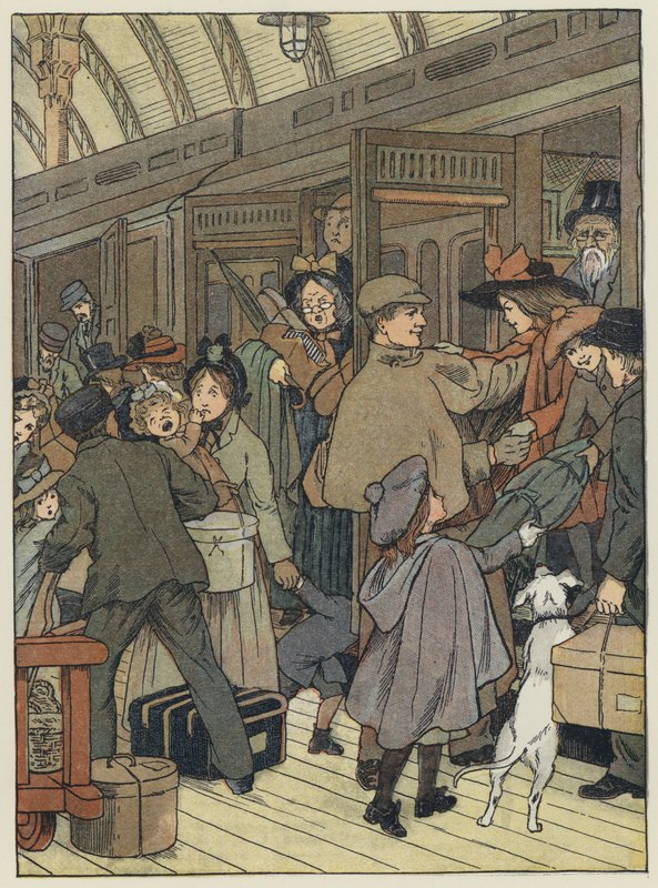 Londýn: Londýnský terminál (barevná litografie) od Francis Donkin Bedford