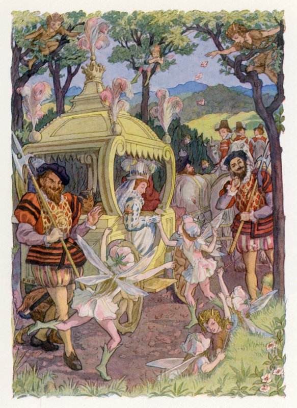 Merrie England: (barevná litografie) od Francis Donkin Bedford