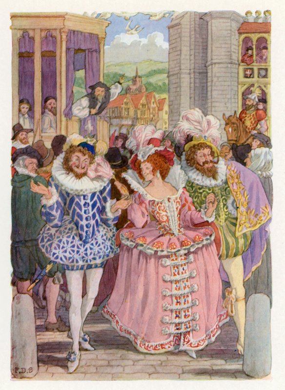 Merrie England: (barevná litografie) od Francis Donkin Bedford