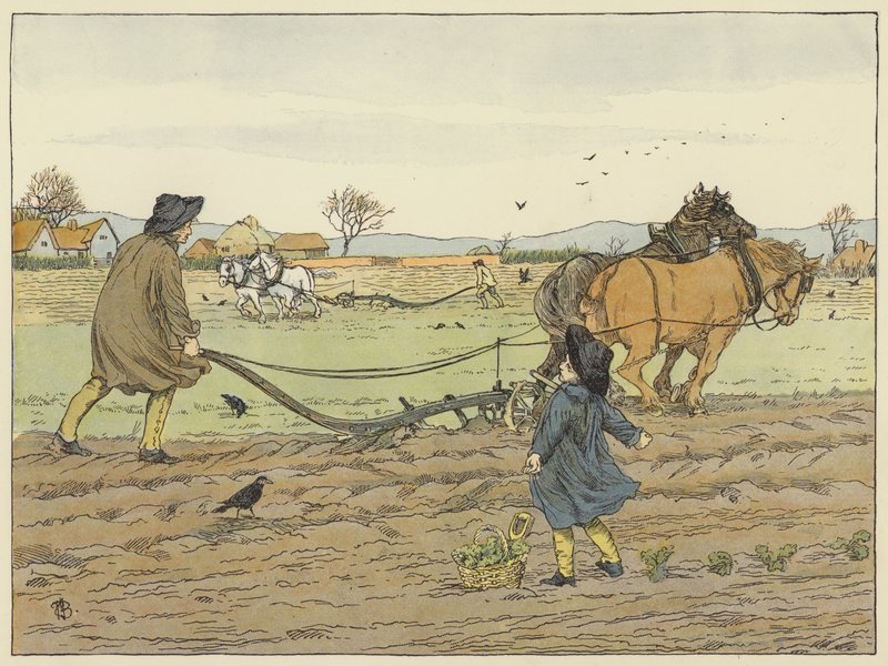 Pluhař (barevná litografie) od Francis Donkin Bedford