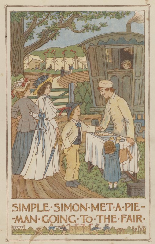 Jednoduchý Simon potkal pižmoně, který šel na veletrh (barevná litografie) od Francis Donkin Bedford