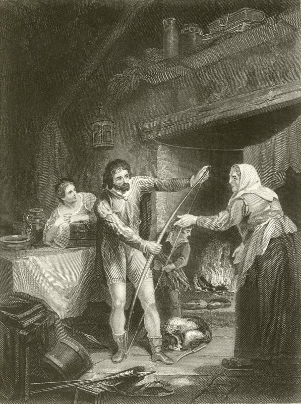 Alfréd v chatě Neatherd od Francis Wheatley