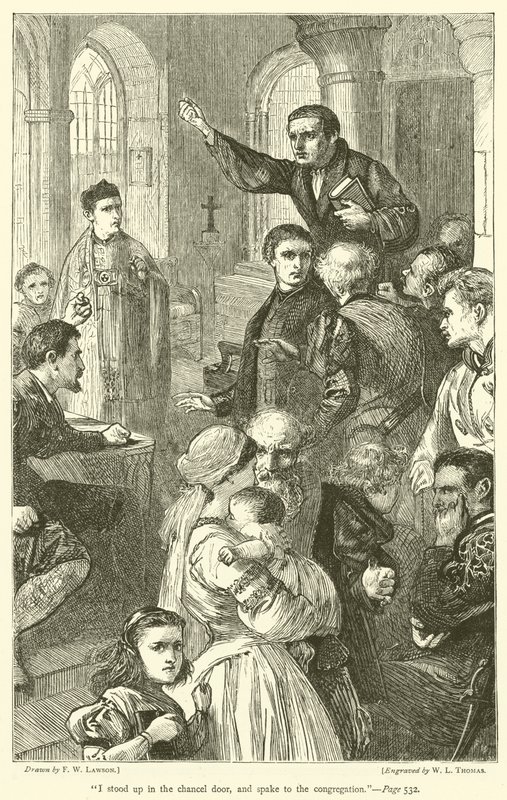 Postavil jsem se ve dveřích kněžiště a promluvil ke shromáždění. od Francis Wilfred Lawson