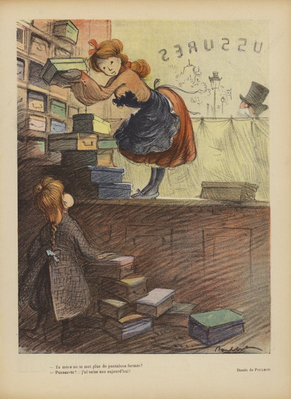 Ilustrace pro Le Rire (barevné lito) od Francisque Poulbot