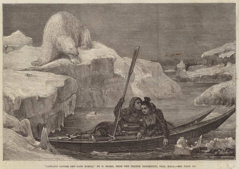 Milovníci Laponska u Severního mysu od François Auguste Biard