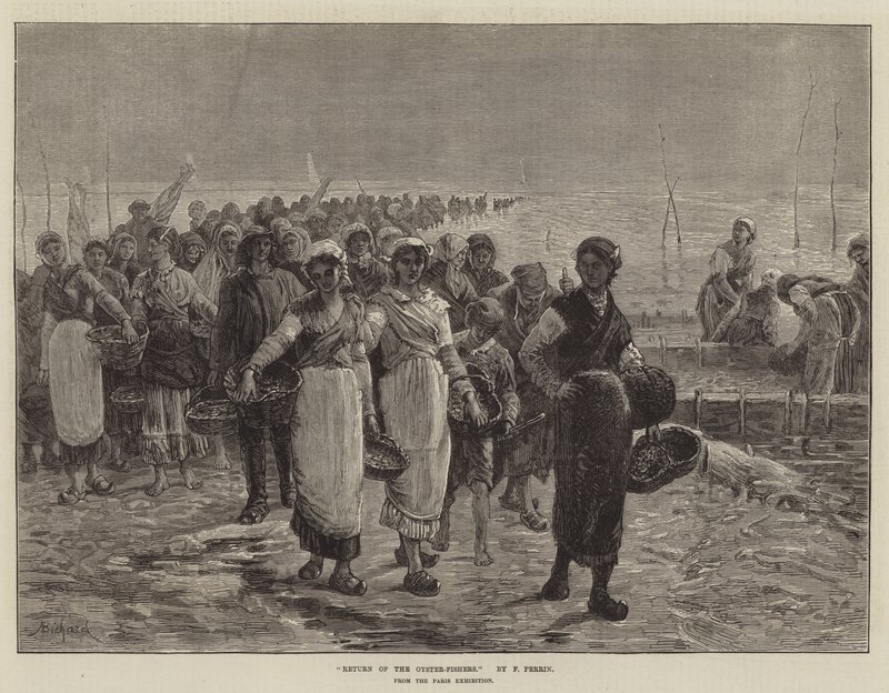 Návrat rybářů ústřic z pařížské výstavy od Francois Feyen Perrin