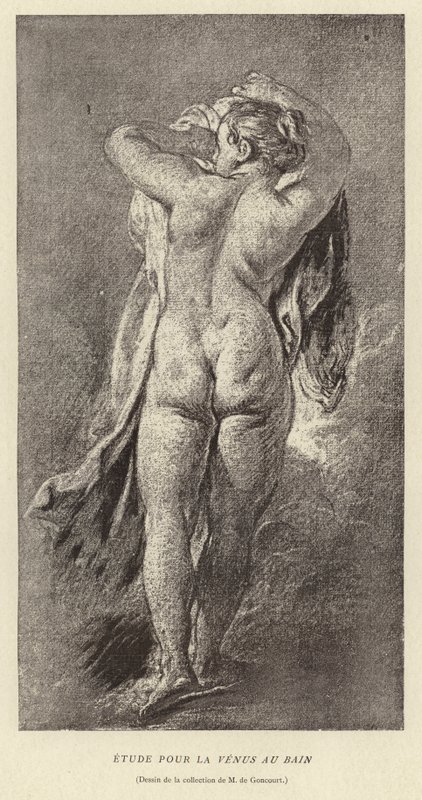 Studium Venuše ve vaně od Francois (after) Boucher