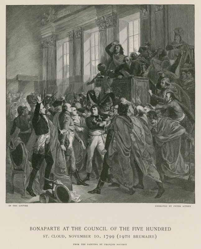Bonaparte na Radě pěti set států od Francois Bouchot