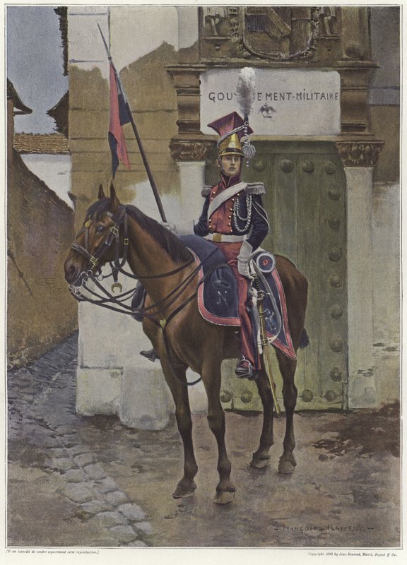 Strážce na koni od Francois Flameng
