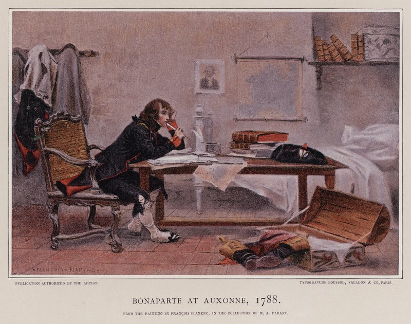 Napoleon v Auxonne od Francois Flameng