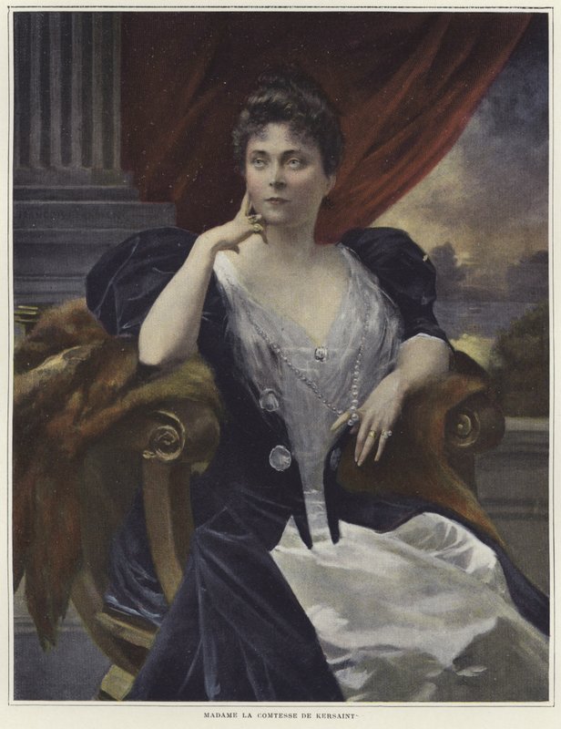 Portrét Madame la Cometesse od Kersainta od Francois Flameng