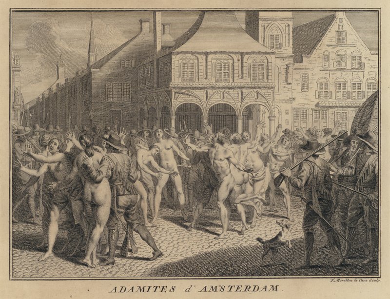 Adamité v ulicích Amsterdamu, Nizozemsko od Francois Morellon la Cave