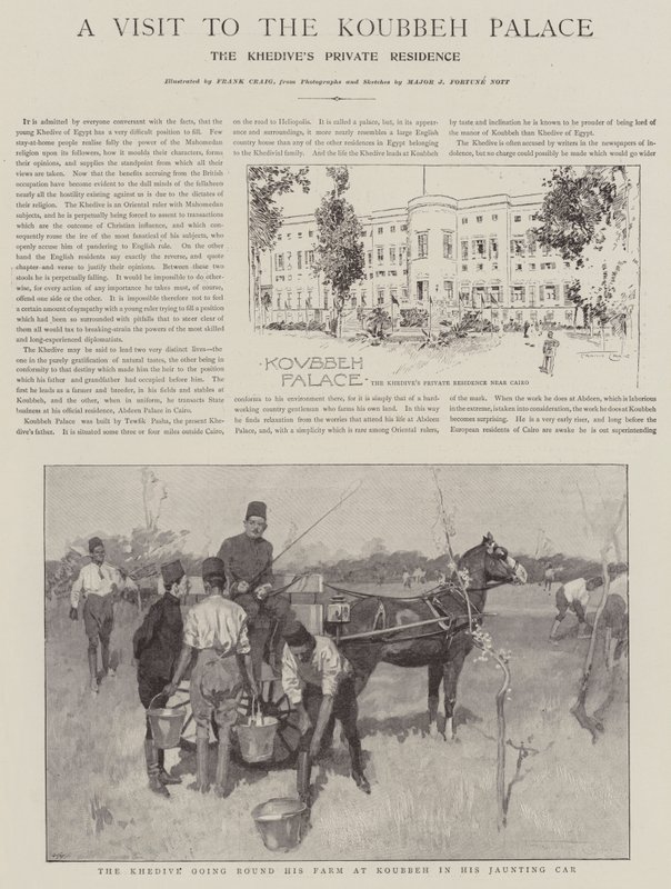 Návštěva paláce Koubbeh, soukromé rezidence Khedive od Frank Craig