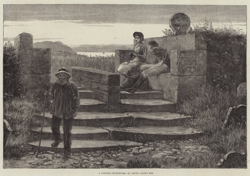Cornish Churchyard, St Levan, Land
