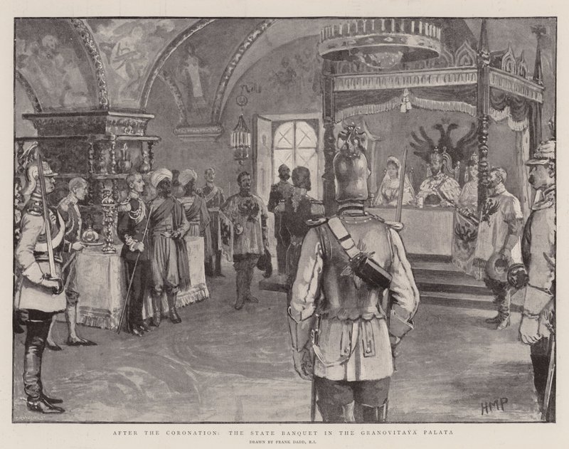 Po korunovaci státní banket v paláci Granovitaya Palata. od Frank Dadd