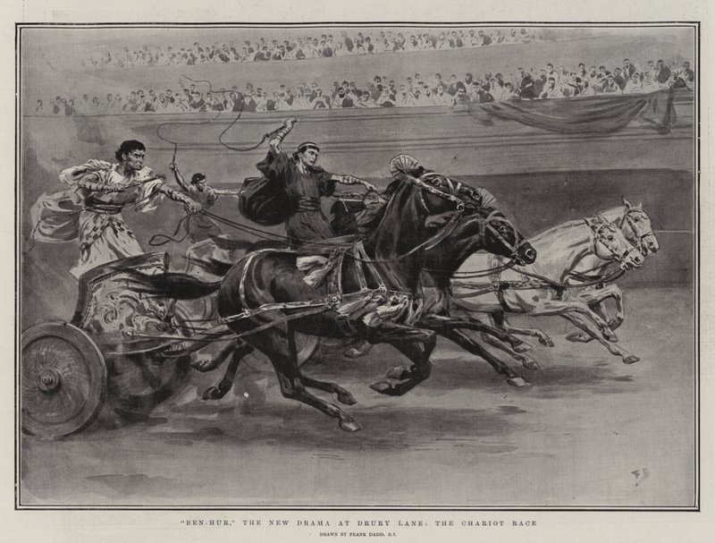 Ben-Hur, nové drama na Drury Lane, závod Chariot od Frank Dadd