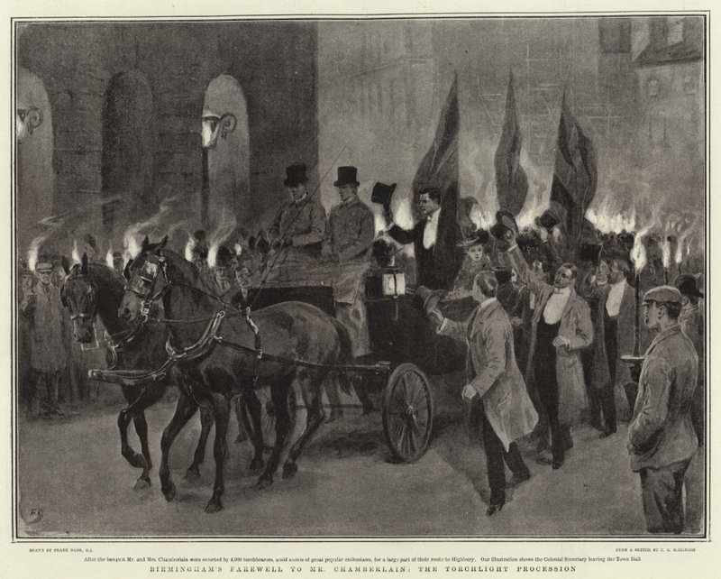 Birminghamské rozloučení s panem Chamberlainem, pochodový průvod od Frank Dadd