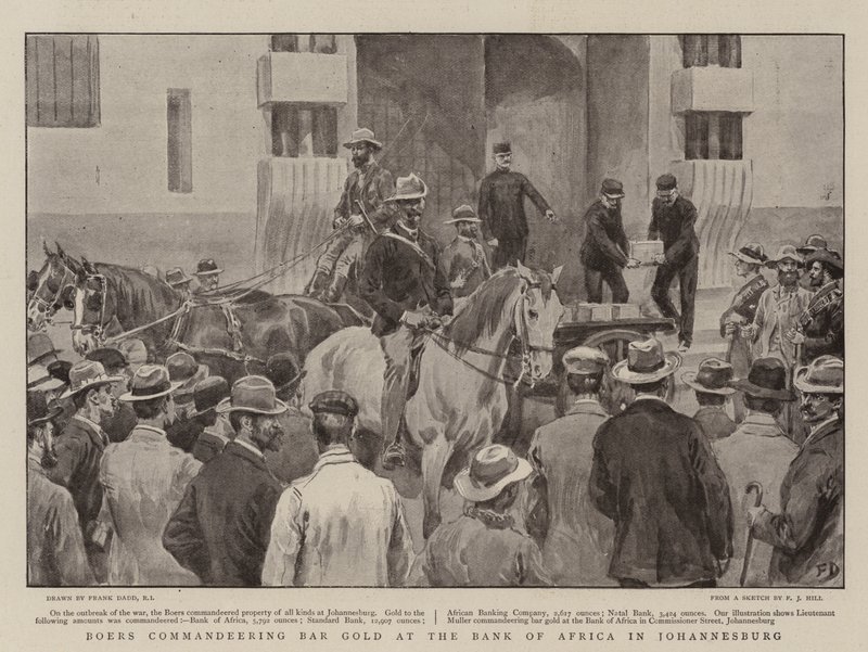 Búrové zabavují Bar Gold v Bank of Africa v Johannesburgu od Frank Dadd