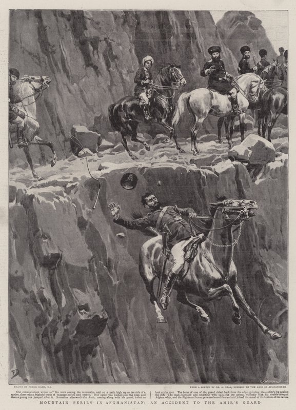 Horské nebezpečí v Afghánistánu, nehoda Amirovy gardy od Frank Dadd