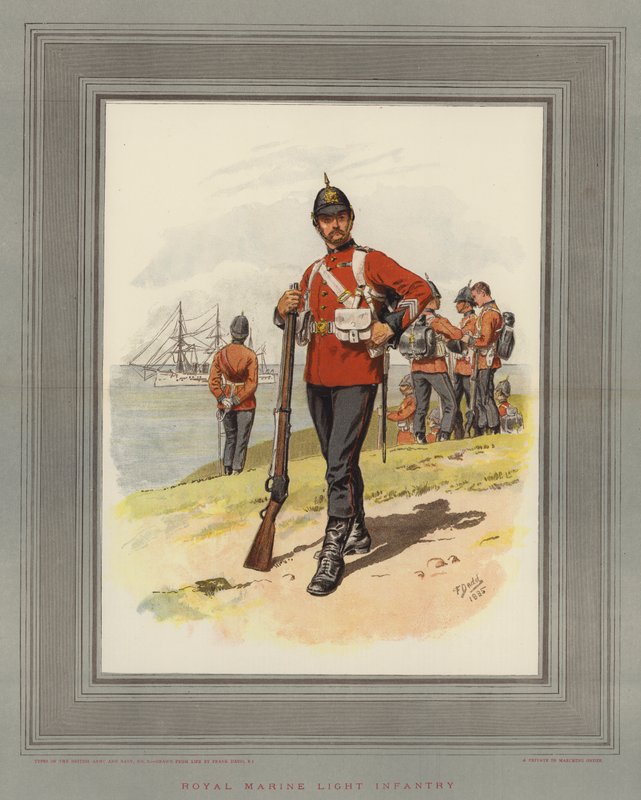 Royal Marine Light Infantry (chromolitho) od Frank Dadd