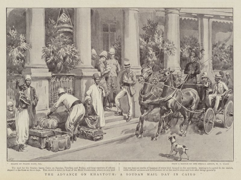 Advance on Chartúm, Soudanský poštovní den v Káhiře od Frank Dadd
