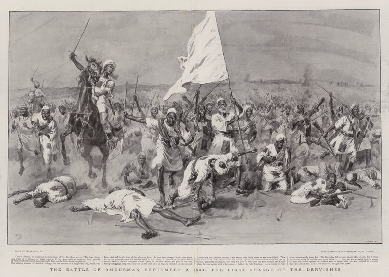 Bitva u Omdurmanu, 2. září 1898, první útok dervišů od Frank Dadd