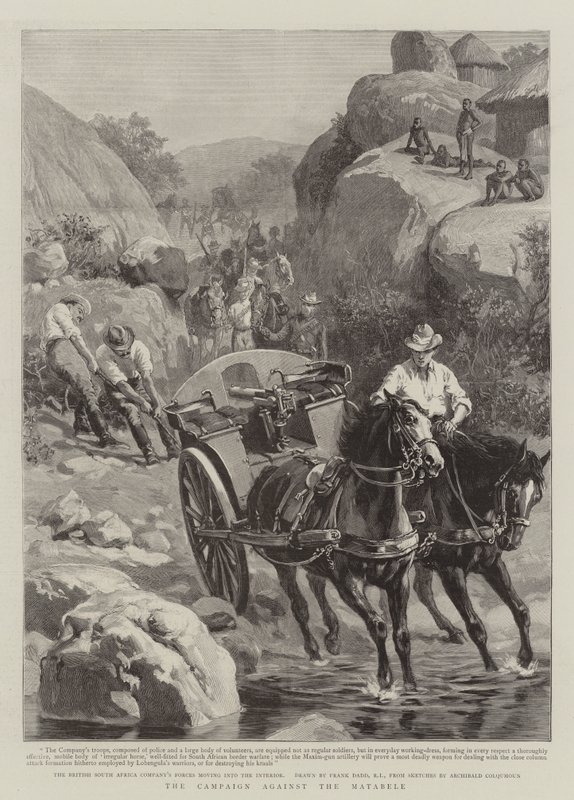 Kampaň proti Matabele od Frank Dadd