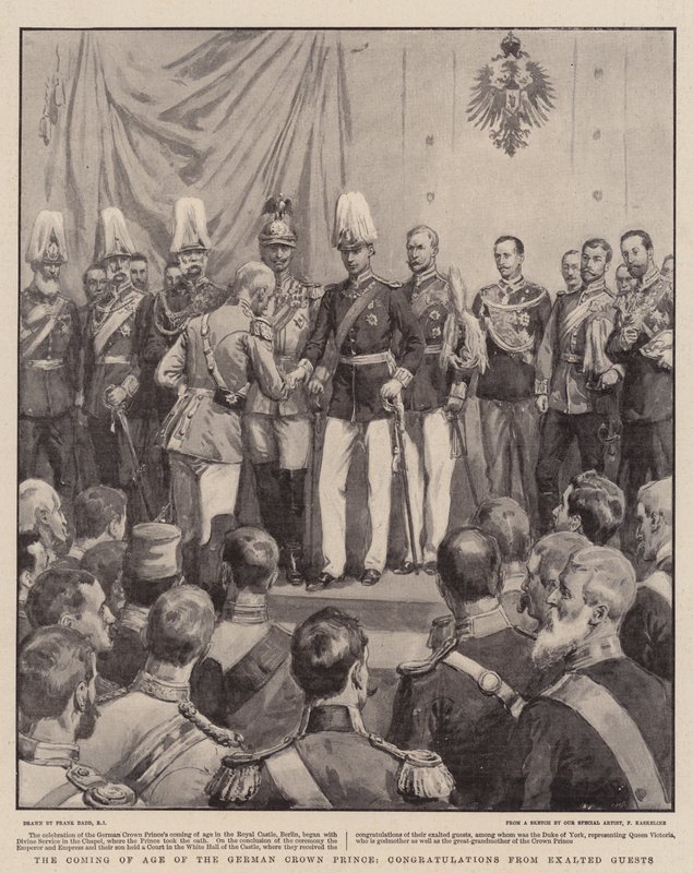 Dospívání německého korunního prince, blahopřejeme vznešeným hostům od Frank Dadd