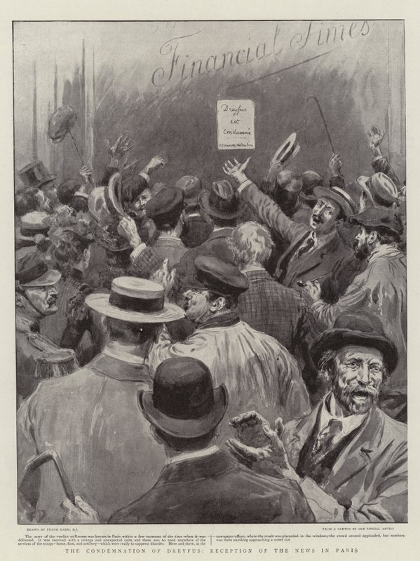 Odsouzení Dreyfuse, příjem zpráv v Paříži od Frank Dadd
